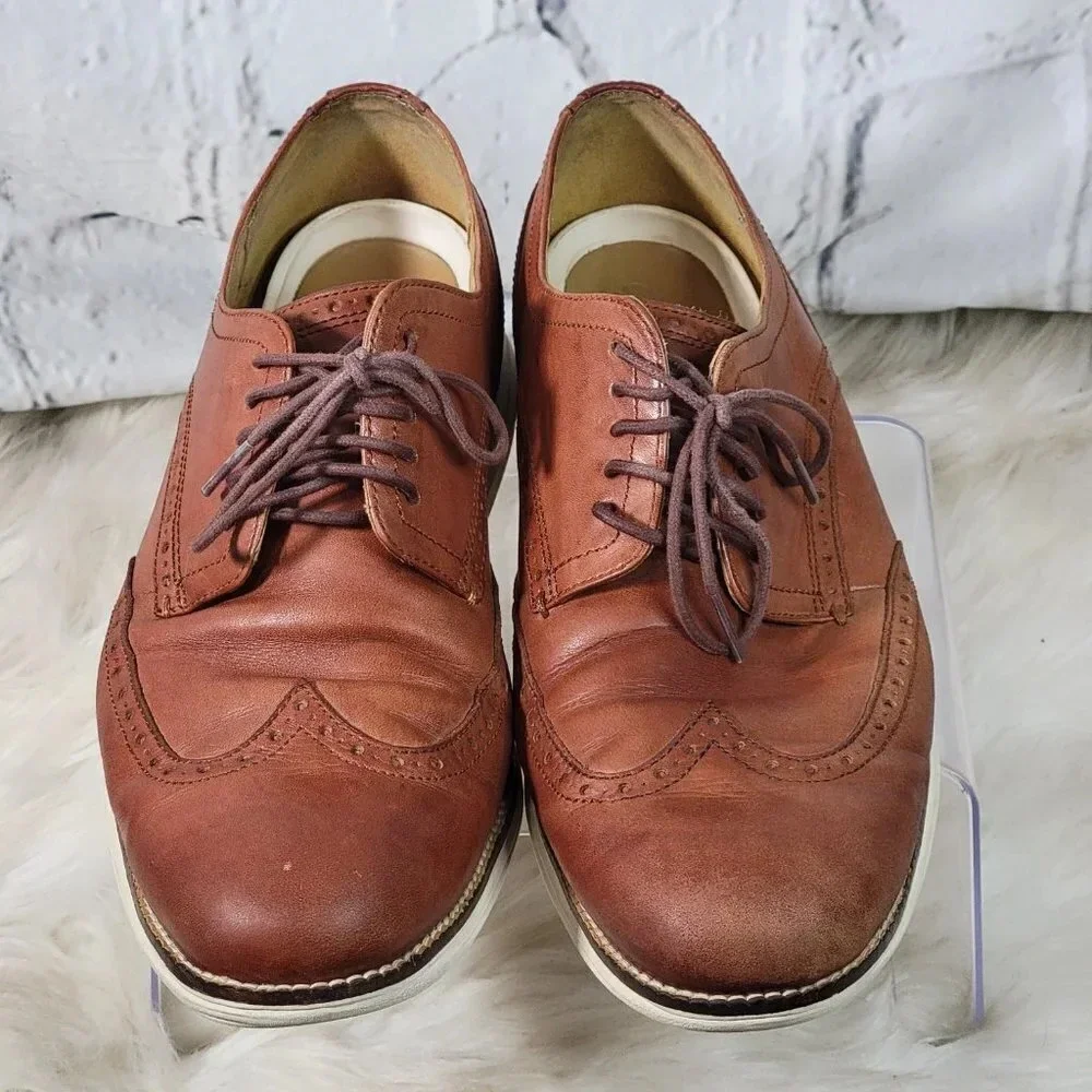 Cole Haan‎ Mens 12 Øriginal Grand Wingtip Oxford Brown Tan Office Shoes Loafer
